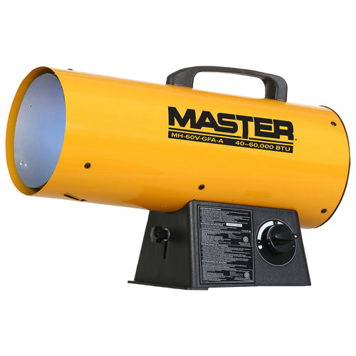 Master Propane Forced Air Torpedo Heater - 60,000 BTU - Yellow