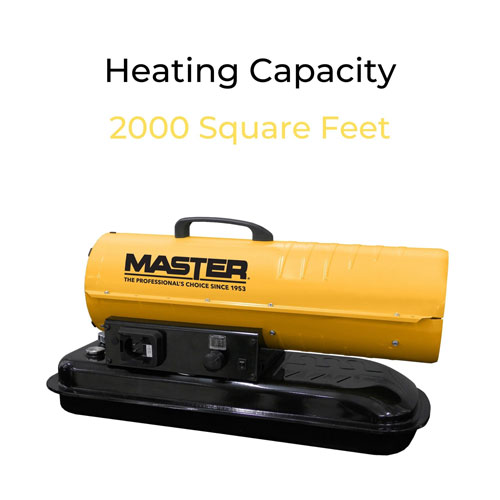 Radiateur au diesel/kérosène et à batterie de Master - 80 000 BTU - Jaune