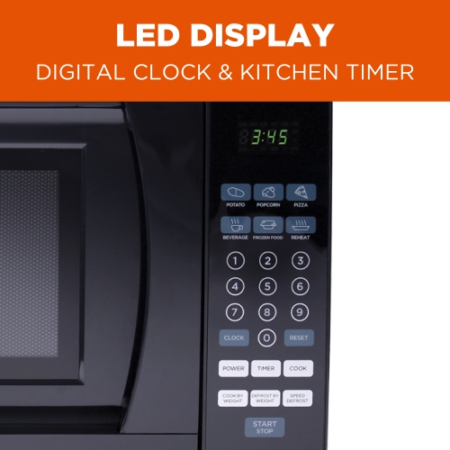 Commercial Chef Micro-ondes de comptoir, 0,7 pieds cubes, noir