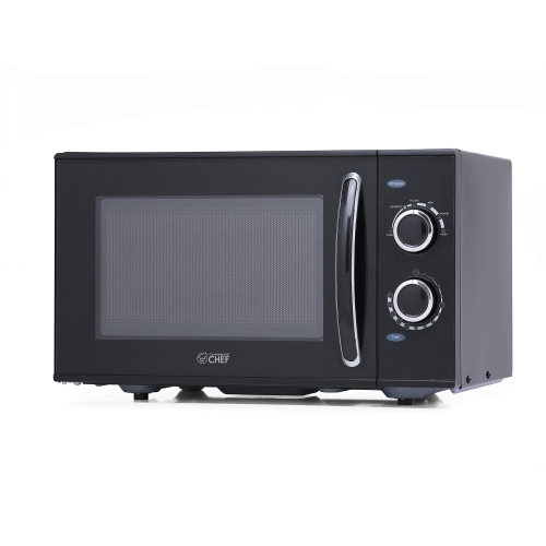 COMMERCIAL CHEF  0.9 Cubic Foot Countertop Microwave, Compact, Rotary Control In Black