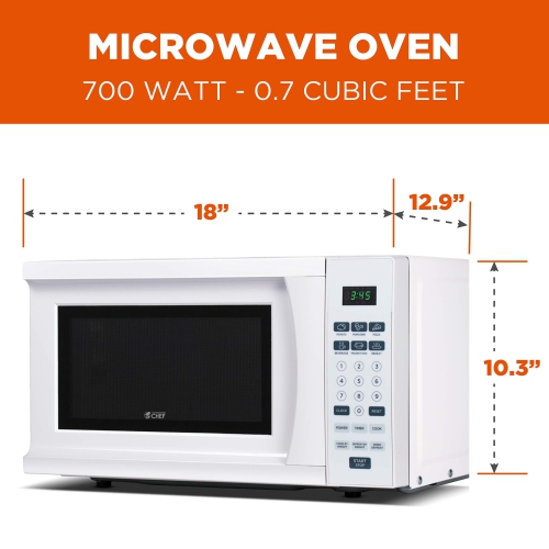 Commercial Chef Micro-ondes de comptoir, 0,7 pieds cubes