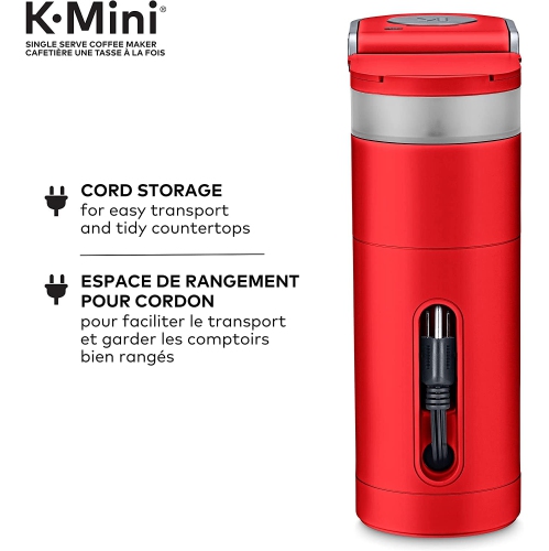 Keurig K-Mini Single Serve K-Cup Pod Coffee Maker, Featuring an Ultra-Sleek Design, Poppy Red