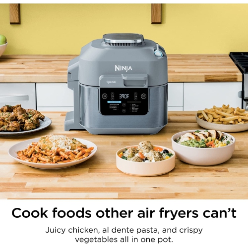 Ninja SF300C Speedi Rapid Cooker & Air Fryer, 6-Quart Capacity, 10-In-1 Functions to Bake, Roast, Sear, Sauté, Slow Cook, Souse Vide & More,
