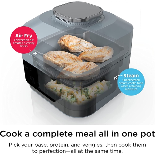 Ninja SF300C Speedi Rapid Cooker & Air Fryer, 6-Quart Capacity, 10-In-1 Functions to Bake, Roast, Sear, Sauté, Slow Cook, Souse Vide & More,