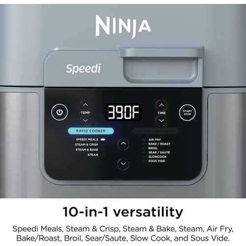 Ninja SF300C Speedi Rapid Cooker & Air Fryer, 6-Quart Capacity, 10-In-1 Functions to Bake, Roast, Sear, Sauté, Slow Cook, Souse Vide & More,