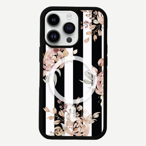 CASECO  Flower Iphone 13 Pro Max Case - Magsafe Enabled In Black
