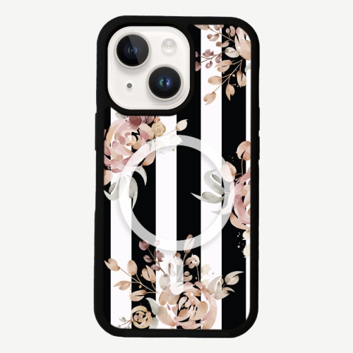 CASECO  Flower Iphone 13 Case - Magsafe Enabled In Black