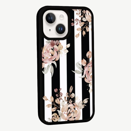 Black Flower iPhone 13 Case - MagSafe Enabled