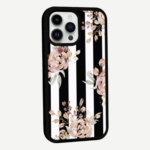 Black Flower iPhone 13 Pro Case - MagSafe Enabled