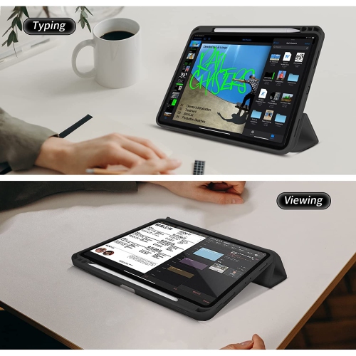 [CS] Slim Magnetic Smart Cover Stand Case with Auto Sleep/Wake & Pencil Holder for iPad 10th Gen. / iPad 11th Gen., Purple