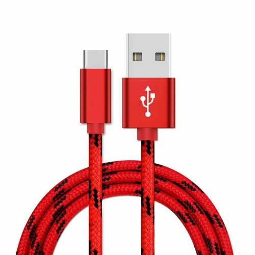 SUPERSHIELD  Fast Charge USB Type C Charging Cable Cord Phone Charger for Samsung Galaxy & Other Phones And Tablets (2 Meter - Red)