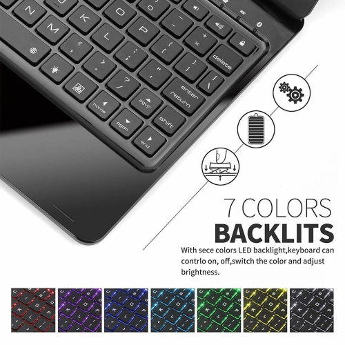 Étui rotatif à 360° avec clavier rétroéclairé pour iPad Pro de 11 po avec M1 2021 de 3e génération