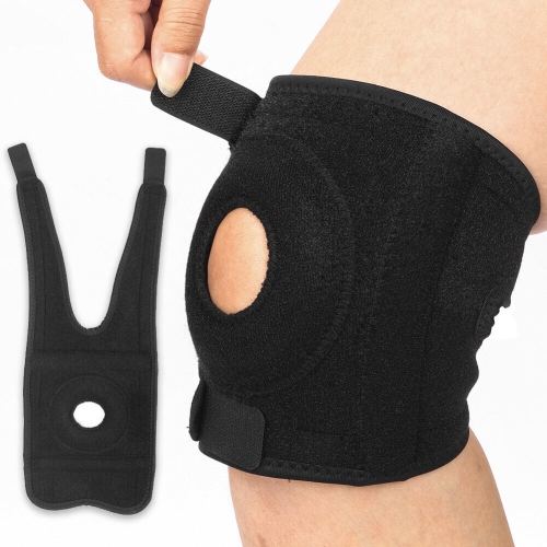 Image 1 de 10.. Protège-genoux à 2 sangles ajustables pour support de protection contre l'arthrite rotule