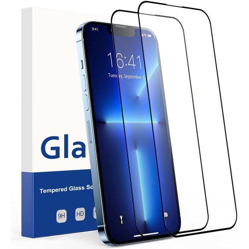 Image 1 de 10.. [Paquet de 2] pellicules 3D à bords incurvés en verre trempé pour iPhone 13/13 Pro