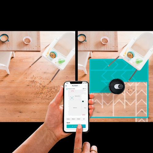 REFURBISHED - SHARK - AI ROBOT VACUUM & MOP WITH HOME MAPPING, WIFI CONNECTED - BLACK (RV2001WD)