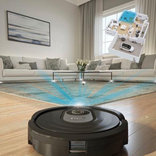 REFURBISHED - SHARK - AI ROBOT VACUUM & MOP WITH HOME MAPPING, WIFI CONNECTED - BLACK (RV2001WD)