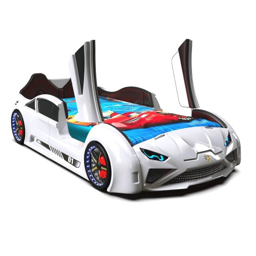 Zoomie Beds Premium Speedy Lamborghini Style Race Car Bed For Kids Twin  Size - SpeedWhite | Best Buy Canada