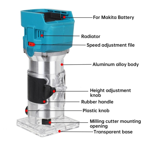 88V Cordless Electric Trimmer Woodworking Compact Router For Makita 21V Battery