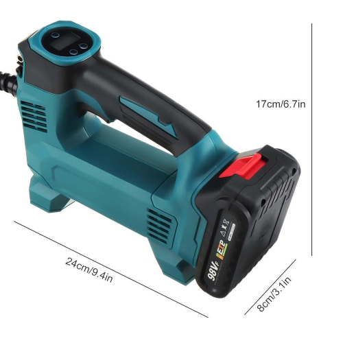 Car Air Compressor Pump Adapter Tire Inflator 18V Cordless Car Tire Pump with Rechargeable Li-ion Battery