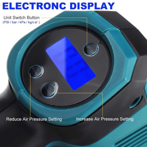 Car Air Compressor Pump Adapter Tire Inflator 18V Cordless Car Tire Pump with Rechargeable Li-ion Battery