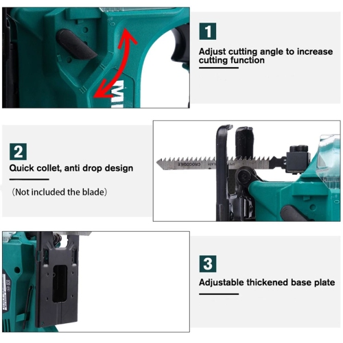 Scie sauteuse électrique sans fil 18V 65mm 2900RPM pour outil électrique à bois avec batterie Makita 18V
