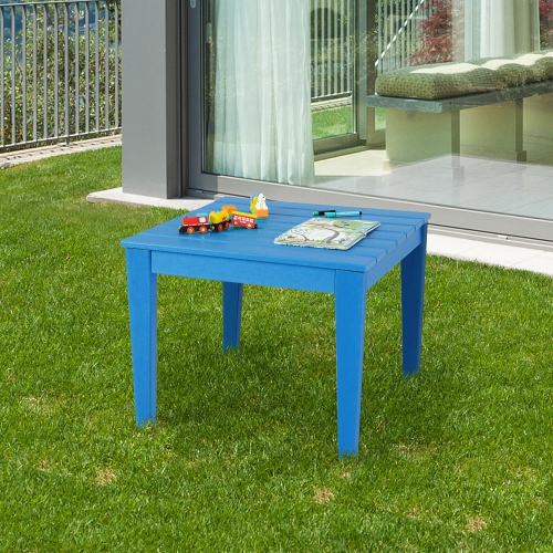 Gymax Kids Square Table Indoor Outdoor Heavy-Duty All-Weather Activity Play Table