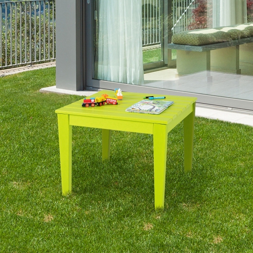 Gymax Kids Square Table Indoor Outdoor Heavy-Duty All-Weather Activity Play Table
