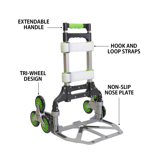Chariot pliable à trois roues pour l’escalier de SmartKart