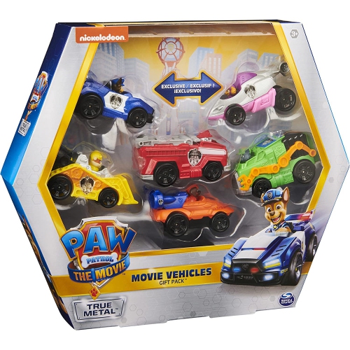 SPIN MASTER  Paw Patrol True Metal Movie Gift Pack Of 6 Collectible Die-Cast Toy Cars