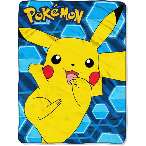 NORTHWEST  Pokemon Glitch Pikachu Micro Raschel Throw Blanket