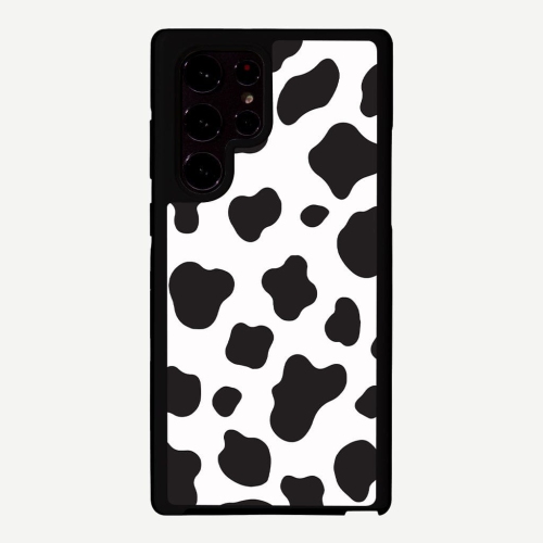 Image 1 of 4.. Black Cow Print Samsung Galaxy S22 Ultra Case