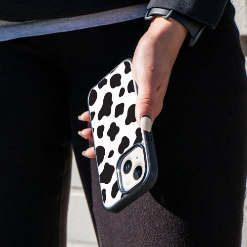 Black Cow Print iPhone 13 Case - MagSafe Enabled