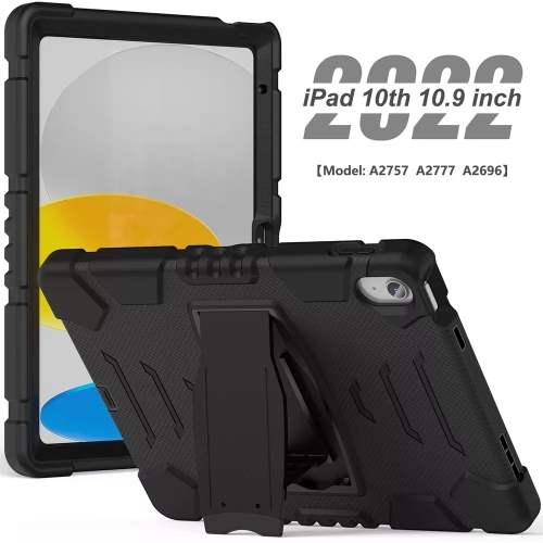 XCRS Rugged Case for Apple iPad 10th Generation 10.9 inch with Kickstand, Full Body Heavy Duty Triple Layered Shockproof, Anti Skid Protective Cover