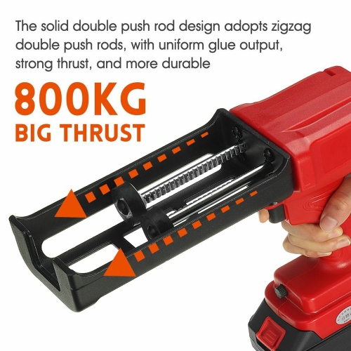 Cordless Caulking Gun, 20V Electric Caulk Adhesive Gun, w/2.0Ah Li-Battery Charger Caulking Tools for Filling, Sealing