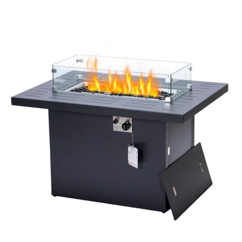 Chelsea Patio Modern Aluminum Propane Fire Pit Table
