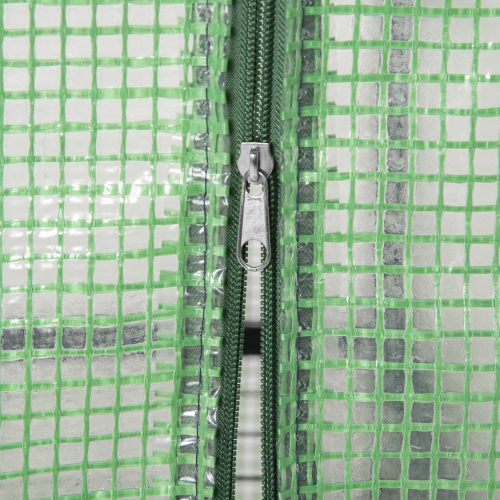 Outsunny 28" x 20" x 63" Portable Greenhouse with 4 Tier Shelves Outdoor Hot House Plant Flower Greenhouse, Steel Frame, PE Cover, Dark Green