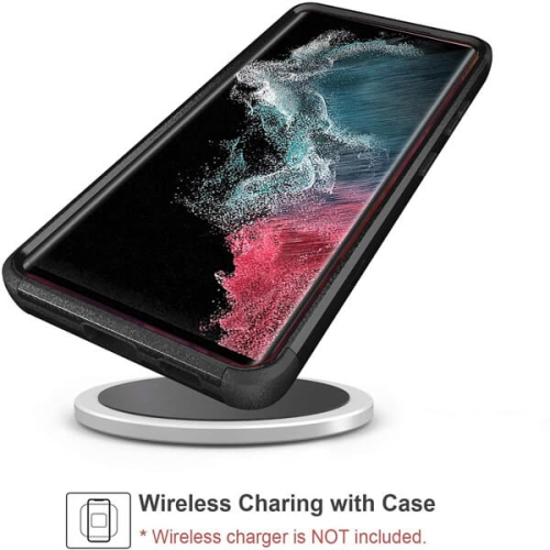 Étui rigide ajusté Defender de SuperShield pour Galaxy S22 5G - Noir