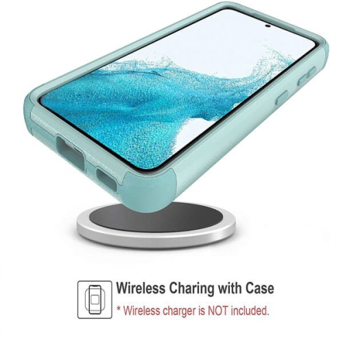 Étui rigide ajusté Defender de SuperShield pour Galaxy S22 5G - Bleu ciel