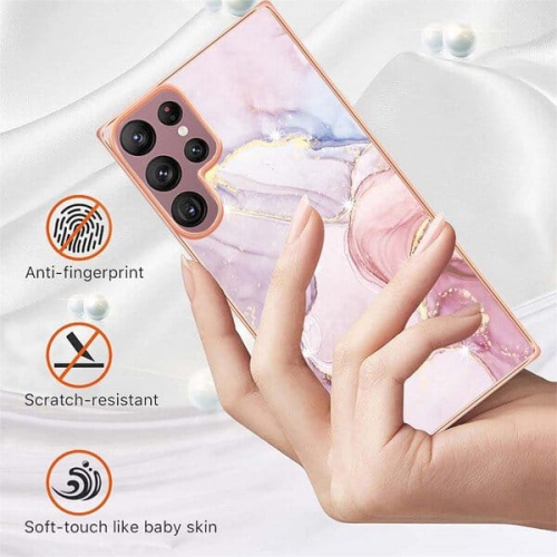 SuperShield Samsung Galaxy S22 5G Case Hardback Marble Pattern Slim Design Enhanced Camera and Screen Protection Girls and Women Cover
