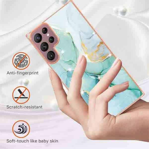 SuperShield Samsung Galaxy S22 5G Case Hardback Marble Pattern Slim Design Enhanced Camera and Screen Protection Girls and Women Cover