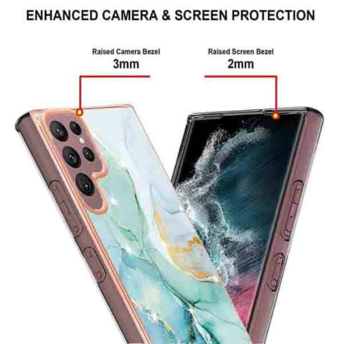 SuperShield Samsung Galaxy S22 5G Case Hardback Marble Pattern Slim Design Enhanced Camera and Screen Protection Girls and Women Cover