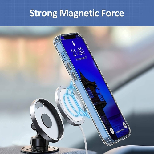 Fitted Hard Shell Case with MagSafe for Apple iPhone 14 Clear Case Silicone MagSafe Charging Back Cover Clear