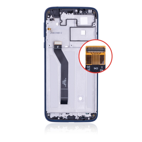 Replacement LCD Assembly With Frame Compatible For Motorola Moto G7 Power (International Version) (154MM) (Aftermarket Plus) (Marine Blue)