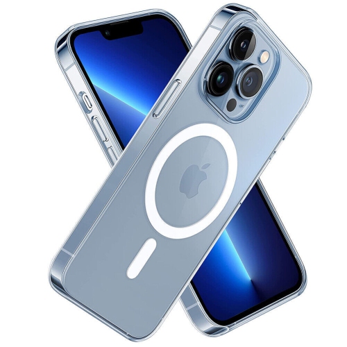 Fitted Hard Shell Case with MagSafe for Apple iPhone 14 Plus Clear Case Silicone MagSafe Charging Back Cover Clear