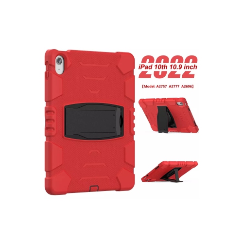 [CS] Shockproof Heavy Duty Rugged Defender Kickstand Hard Case Cover for iPad 10th Gen. / iPad 11th Gen., Red