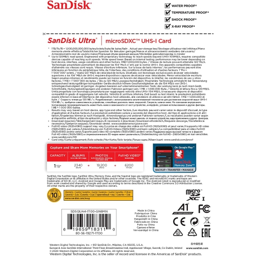 Carte mémoire micro SDXC Ultra de 1 To de SanDisk