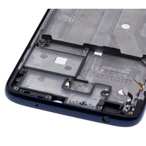 Replacement Mid-Frame Housing + LCD Frame Compatible For Motorola Moto G7 Power (US Version) (Marine Blue) (2 Piece Set)