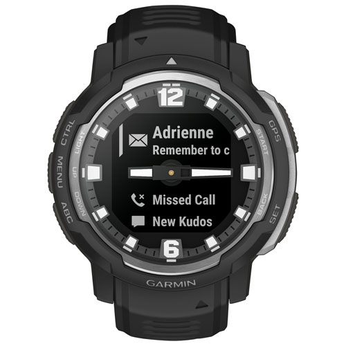 Garmin Instinct Crossover 45mm Bluetooth Multisport Smartwatch - Black