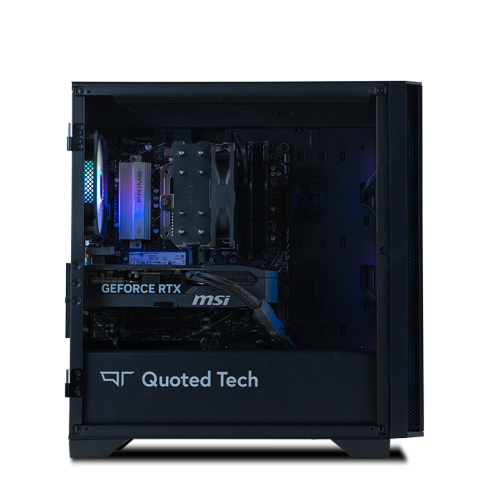 Ordinateur de jeu personnalisé Shield Pro de Quoted Tech - Noir