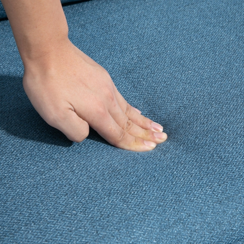 HOMCOM Modern Accent Chair, Upholstered Fabric Armchair with Wide Lounge Seat, Steel Legs, Soft Back, Button Tufted Living Room Chair for Reading,